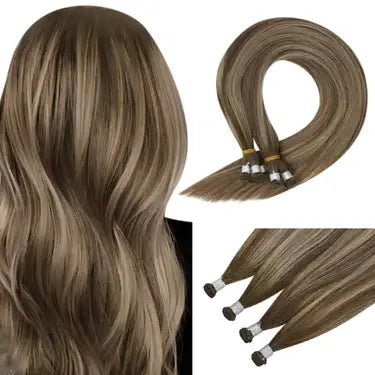 Micro Beaded Weft Extensions Full Cuticle Human Hair Off Black #1B | LaaVoo, 20in / 150g | 3 Bundles (Recommend) / Off Black