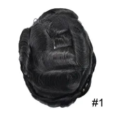 Q6 Hair System Swiss Lace Front With PU Toupee Replacement