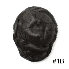 BIO 0.08mm mens toupee French lace  hair pieces Bleached Knots