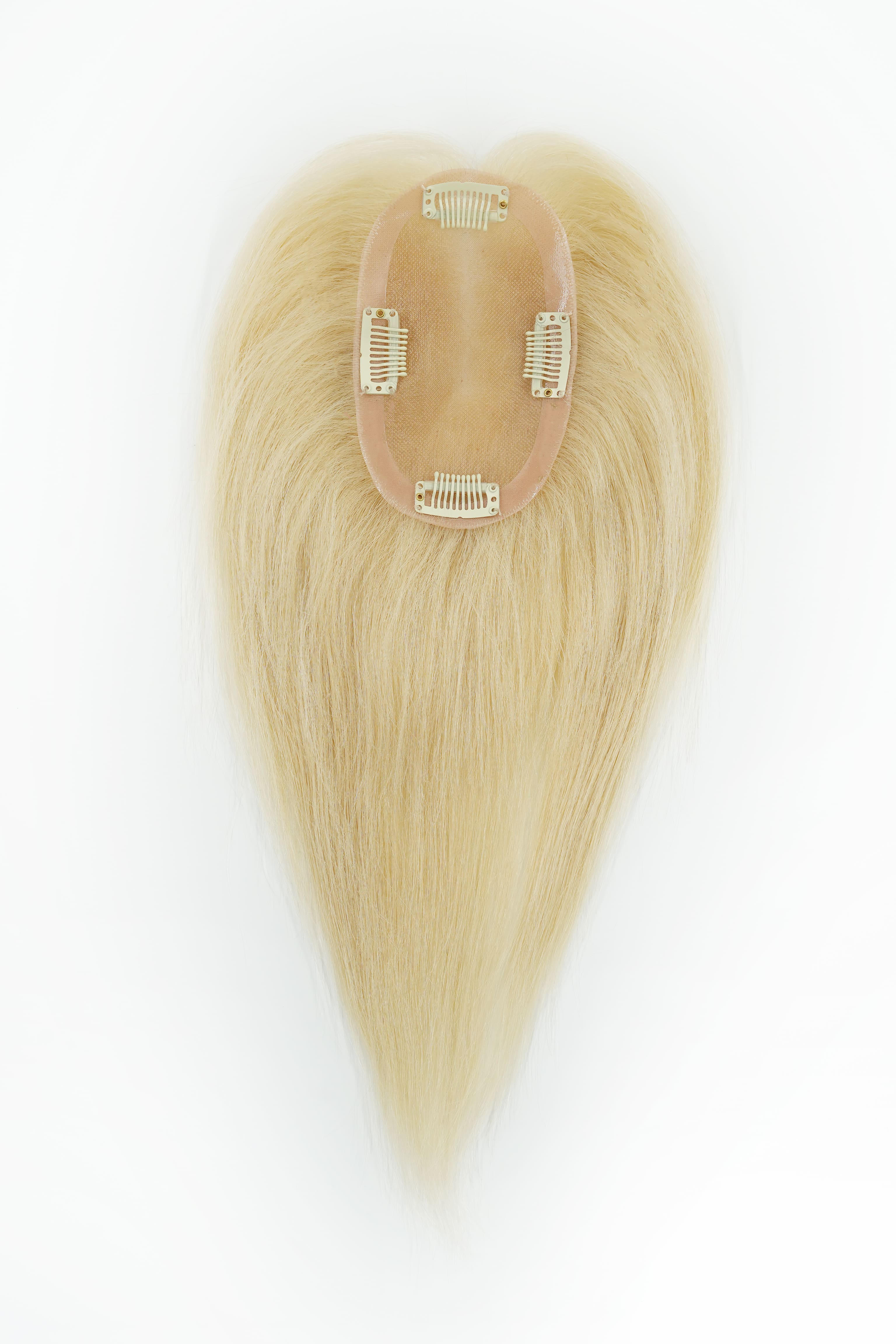 Light Blonde Virgin Hair Topper Clip in Toppee for Women #613