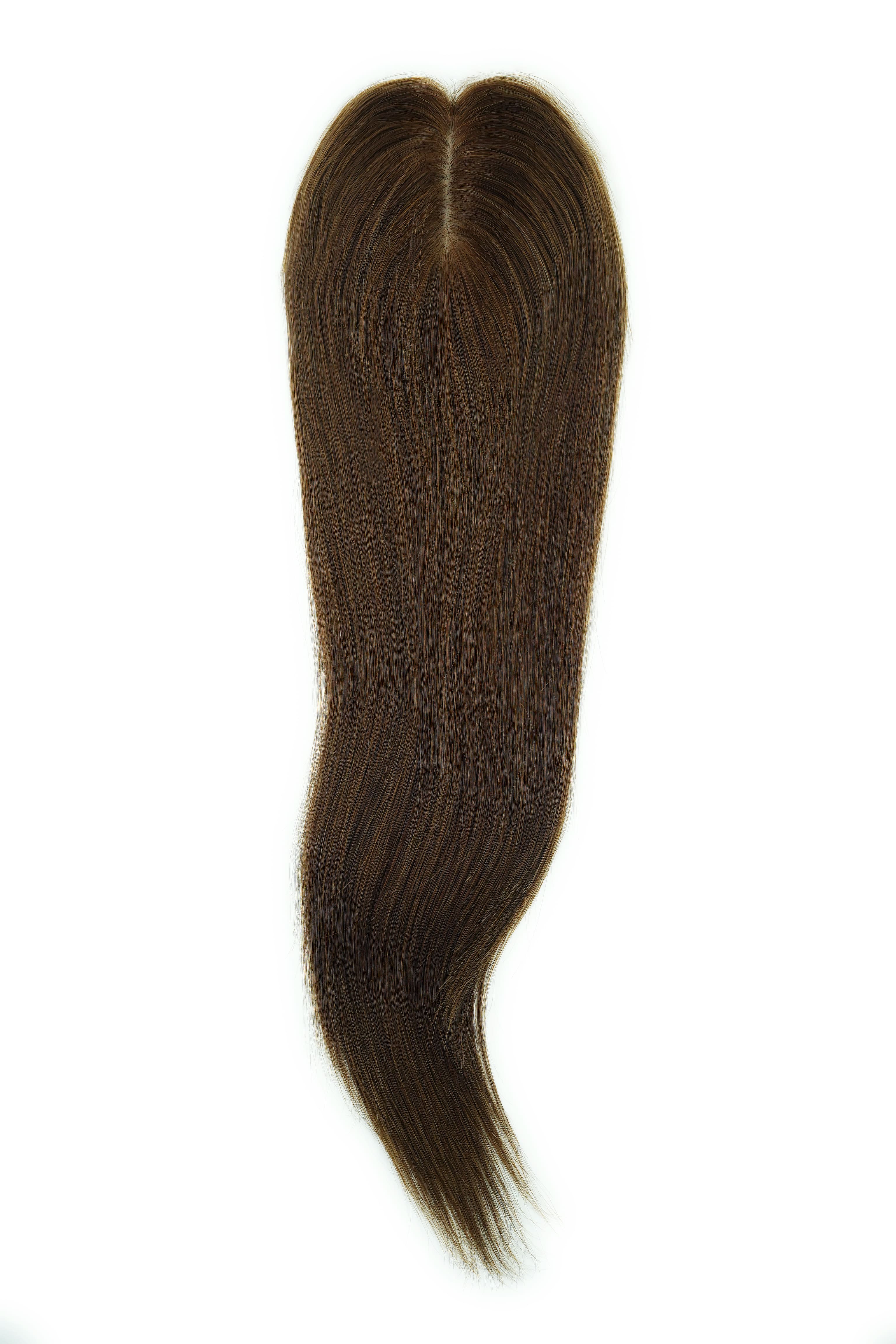 3"x 5" Full Silk Base Virgin Human Hair Topper 100% Hand Tied