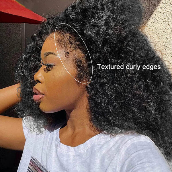 4C Curly Hairline For Women 2023 Baby hair 180% Density