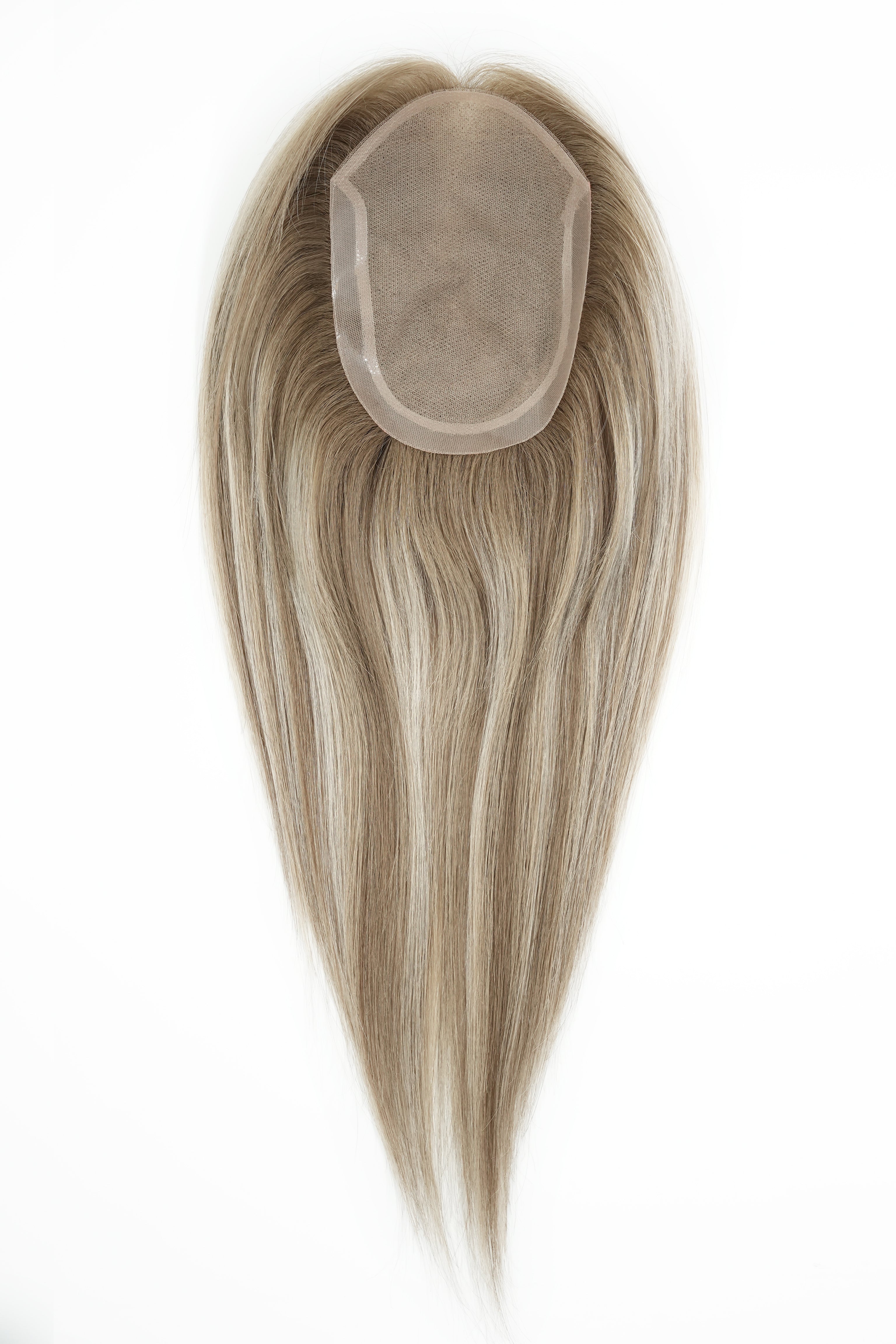 highlight blonde color silk base topper European virgin women hair pieces