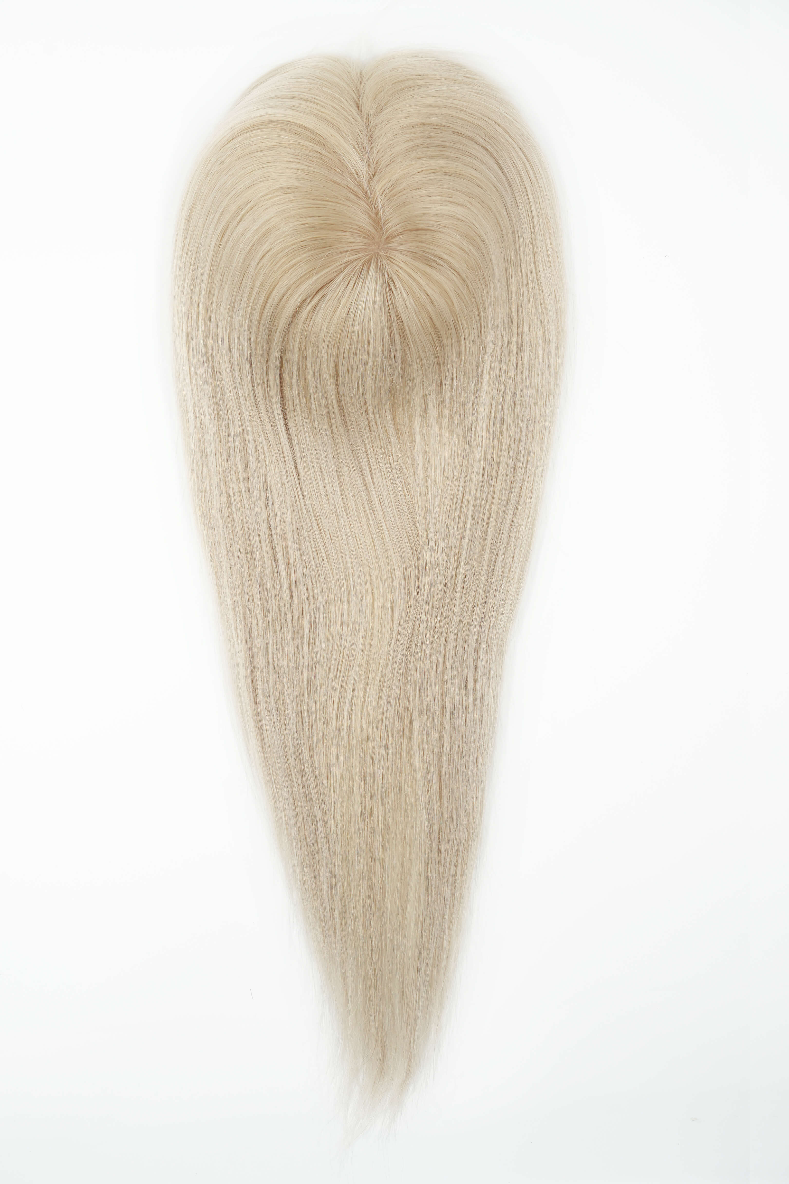 5*7 ice white blonde wig hand tied silk hair toppers for women