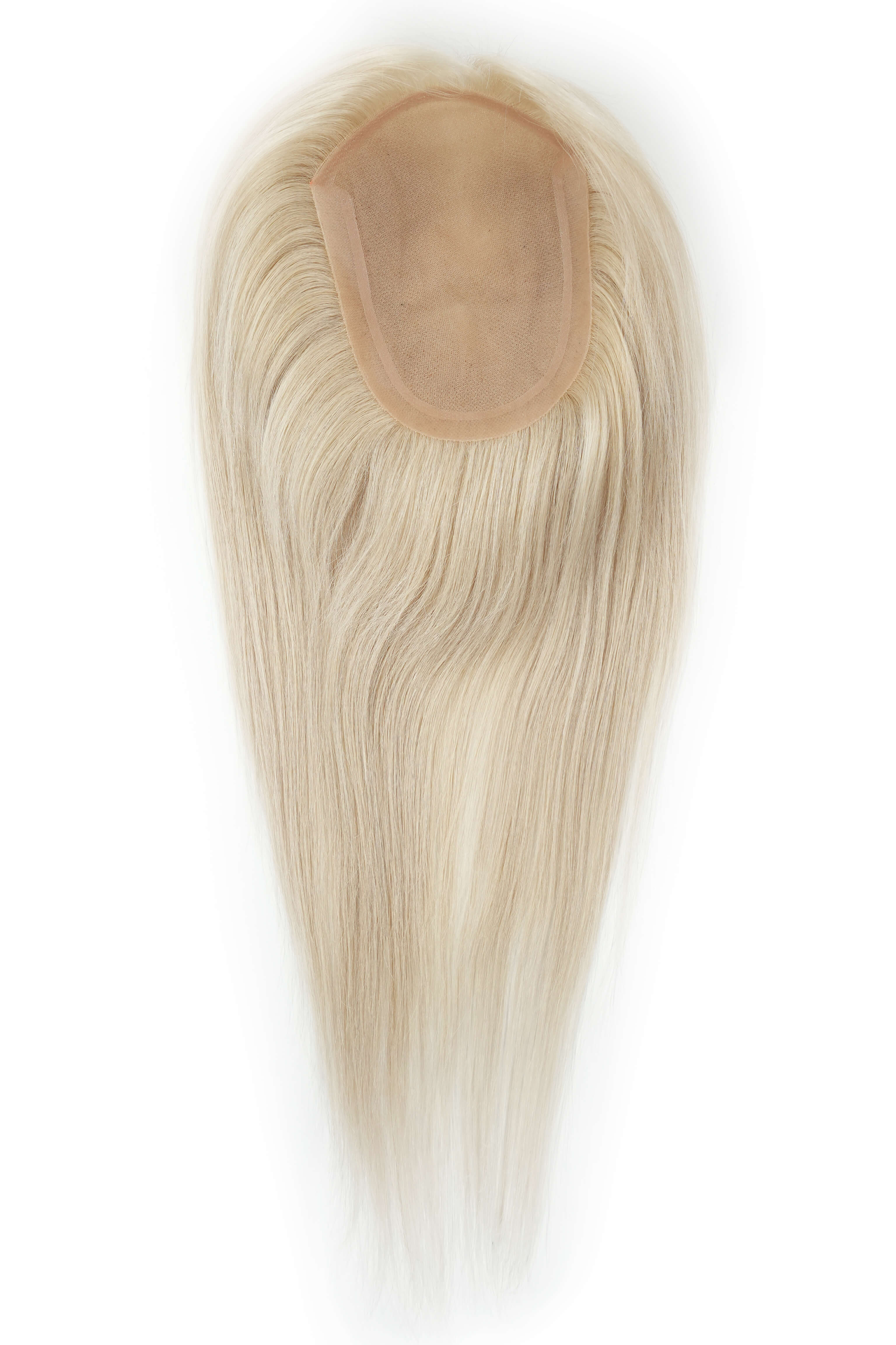 5*7 ice white blonde wig hand tied silk hair toppers for women