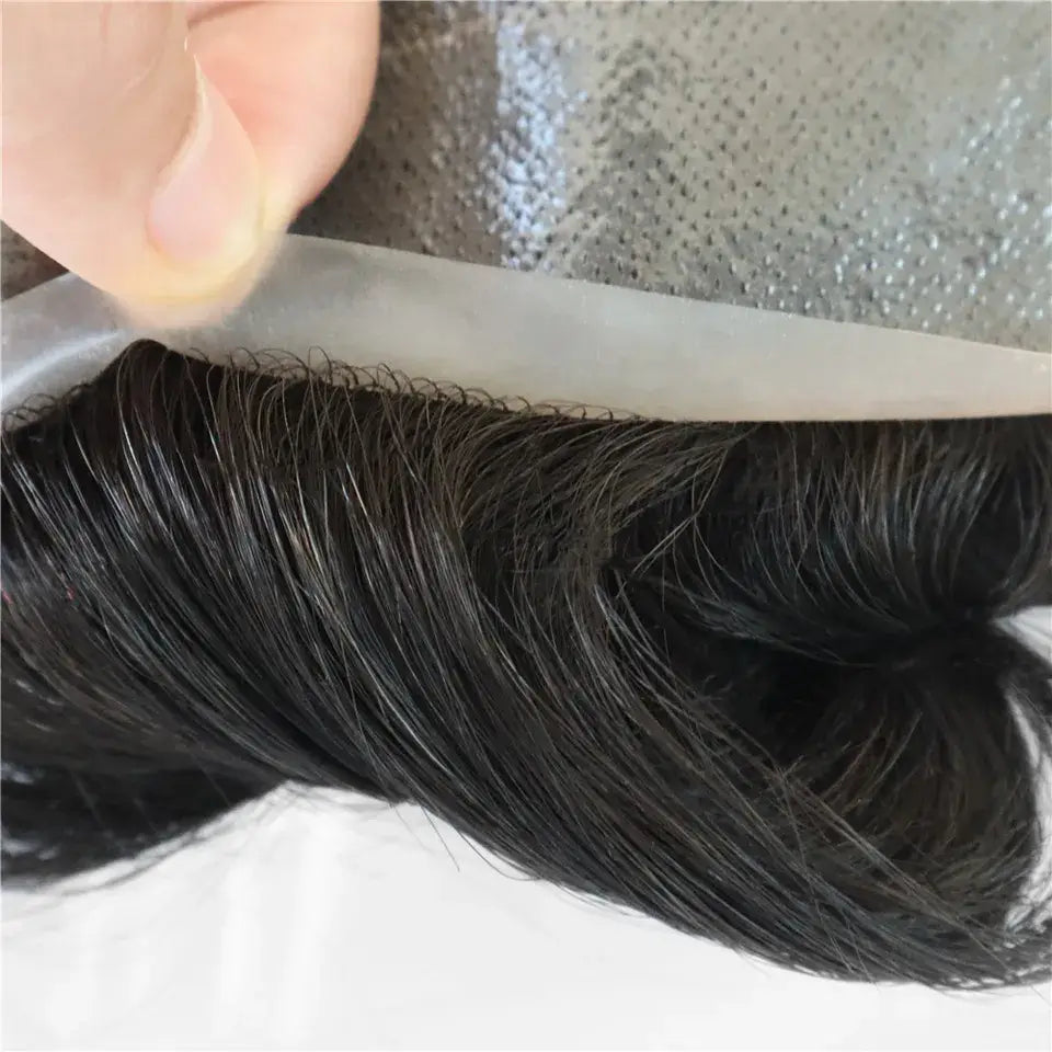 Supplier Mens Toupee French Lace TOP Hair Systems Realistic