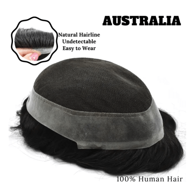 Supplier Mens Toupee French Lace TOP Hair Systems Realistic