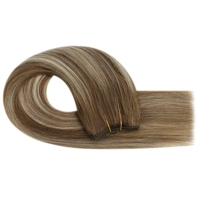 80g Halo Human Hair Extensions Balayage Blonde #6/60/6