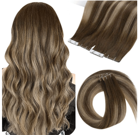 50G Injection Tape in Human Hair Extension Balayage Brown #4/27/4