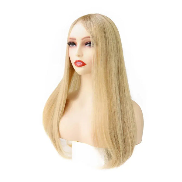 All Hand tied Stock Anti-slip soft Silicone human hair Medical wig