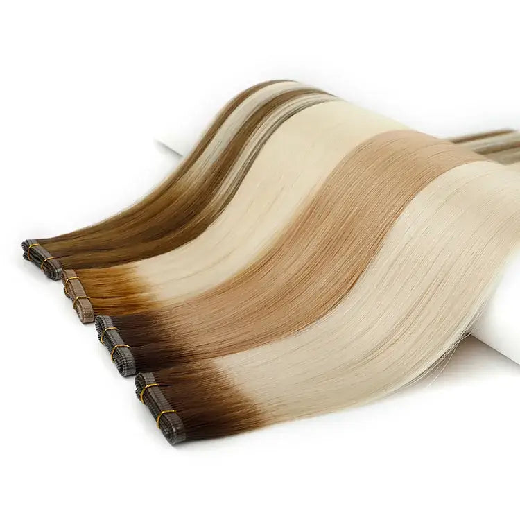 12A grade human hair extension beaded weft hair extension