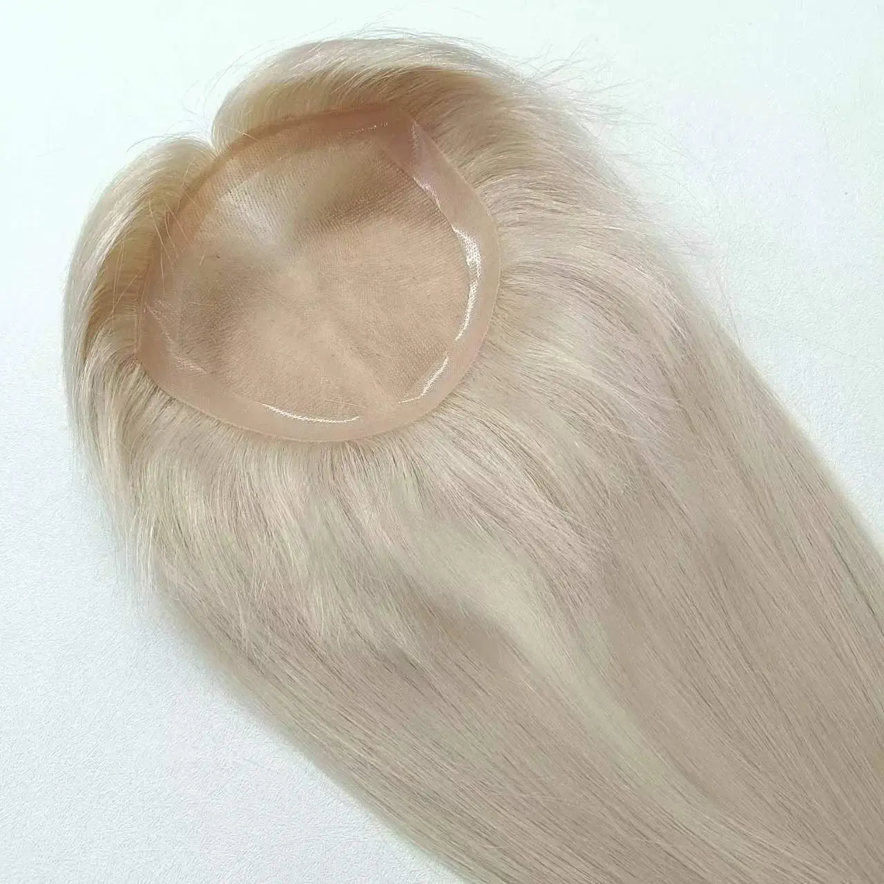 Top light MONO top Human Hair topper for thin hair women