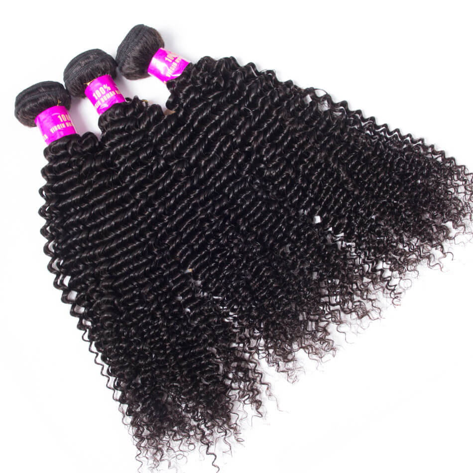 Brazilian Kinky Curly Virgin Hair 3 Bundles  Kinky Curly Human Hair WeaveHuman Hair Weave 8-28 Inch For Sale