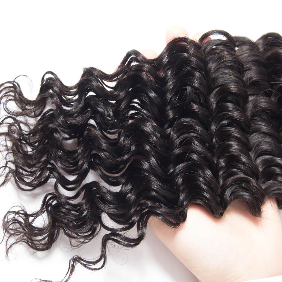 Deep Wave Bundles High Quality  Virgin Hair 3 Bundles Deep Wave Curly Human Hair Weave