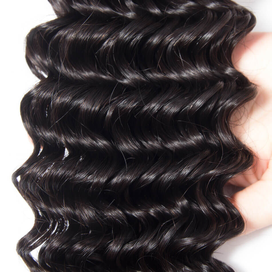 Deep Wave Bundles High Quality  Virgin Hair 3 Bundles Deep Wave Curly Human Hair Weave