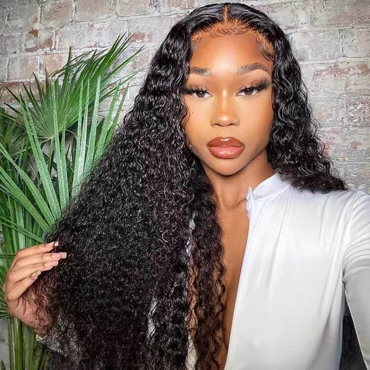 HD Lace Front Wig Brazilian Human Hair Deep Lace Wig Curly Hair 13*4