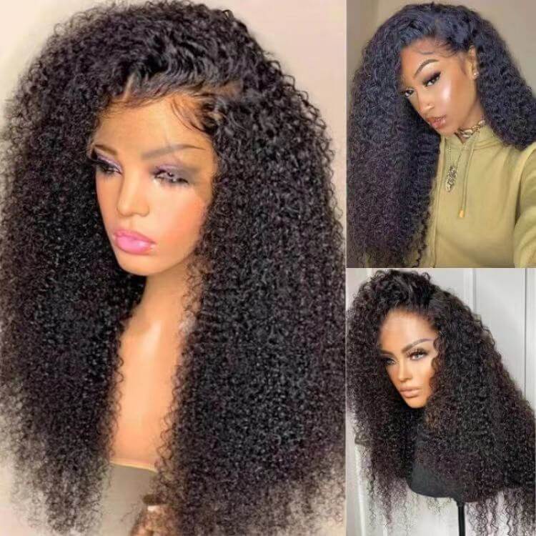 Best Kinky Curly Human Hair Wigs 150% Density 13x4 Lace Front Wigs With Baby Hair