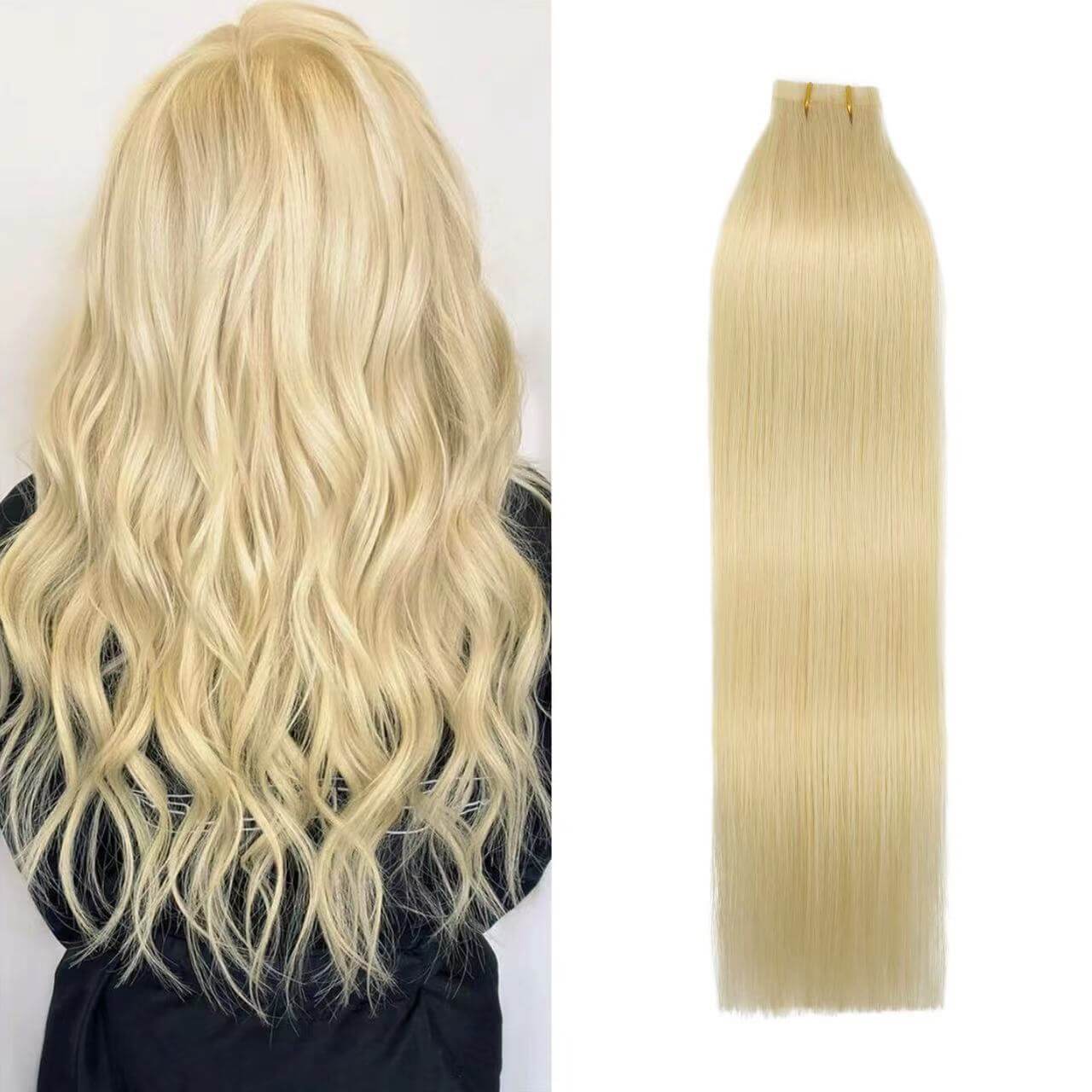 TapTape in Hair Extensions Human Hair 20pcs 50g Balayage Natural Real Hair Extension 60#