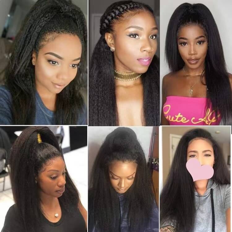 Kinky Straight Hair Brazilian Virgin Hair 3 Bundles High Quality Virgin Human Hair Yaki Straight Hair