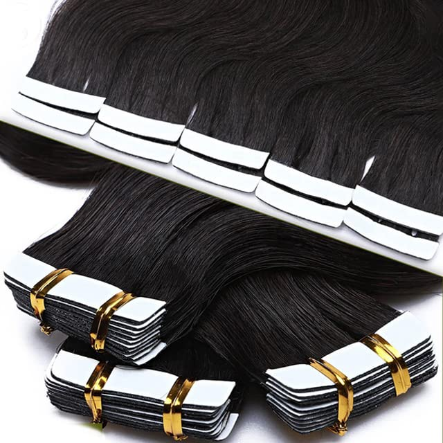 Tape Ins Hair Extensions 20 Inch Human Remy Hair 20 pcs/50g Skin Weft Silky Tape in Real  in stock