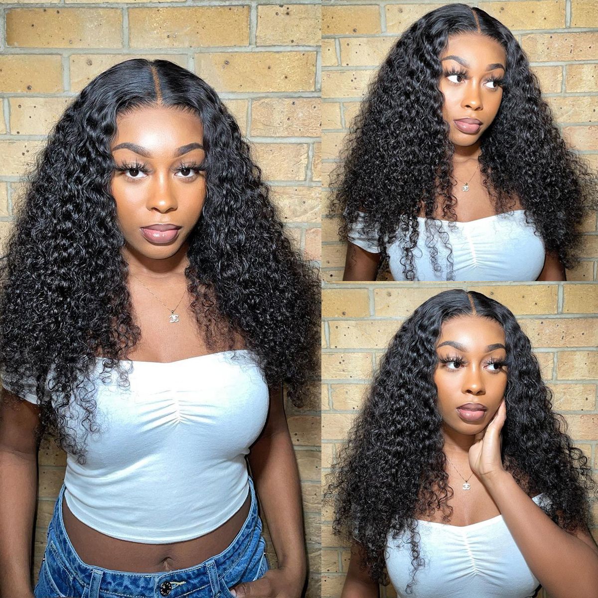 13×4 Lace Frontal Wigs Curly Hair Pre Plucked Virgin Human Hair Wigs Sale