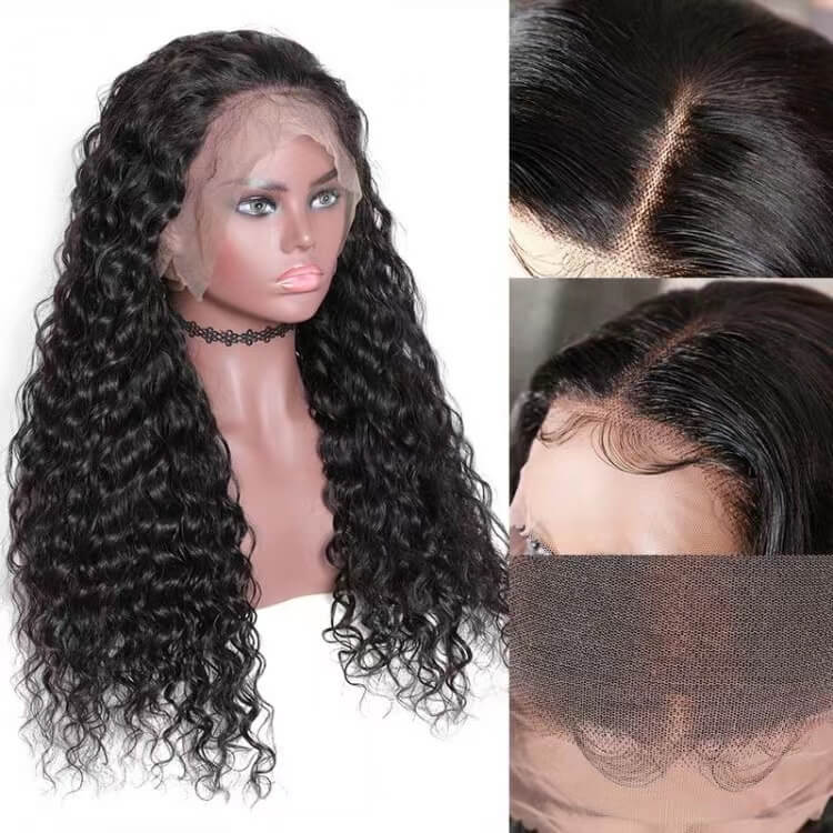 Water Wave 13×4 Full Frontal Lace Wigs Undetectable Lace Wig200%