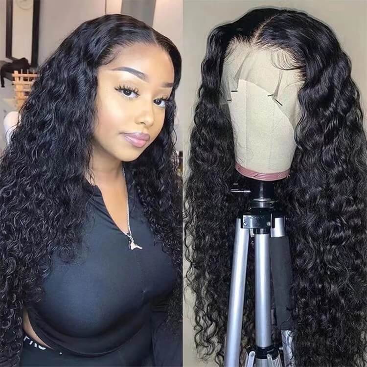 Water Wave 13×4 Full Frontal Lace Wigs Undetectable Lace Wig200%