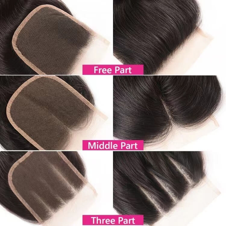 wholesale factory 1piece 4*4 Lace Closure Brazilian Body Wave Human Hair Closure Lace Hair Extensions