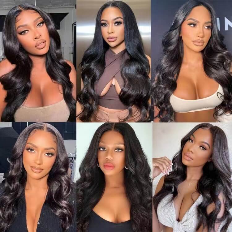 Body Wave HD 4x4 Lace Wigs Made By Hair Bundles With Closure 150% Density