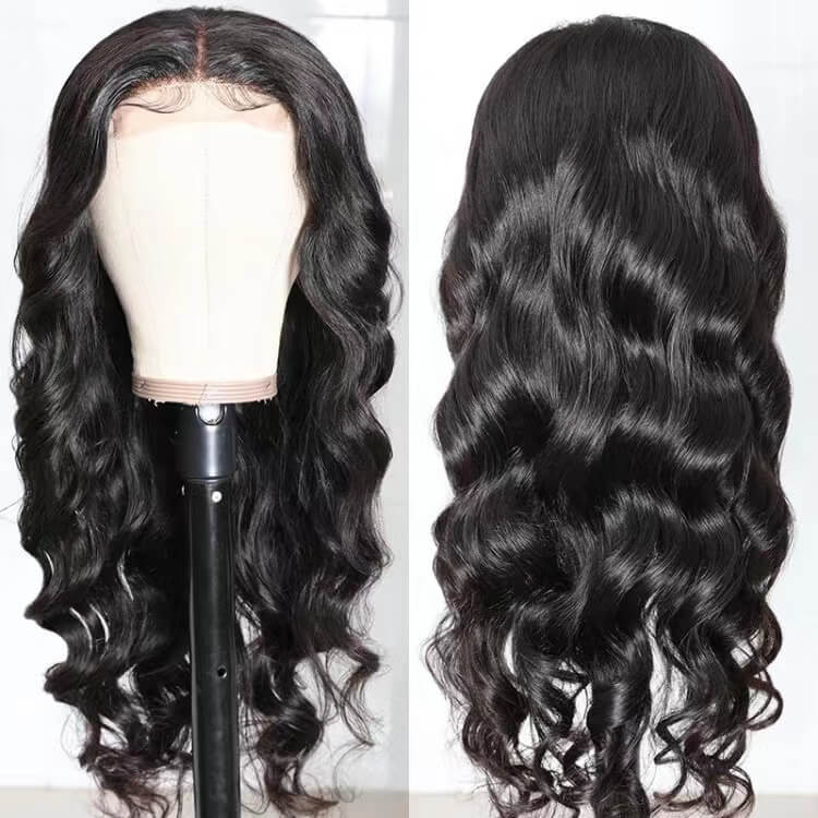 Body Wave HD 4x4 Lace Wigs Made By Hair Bundles With Closure 150% Density