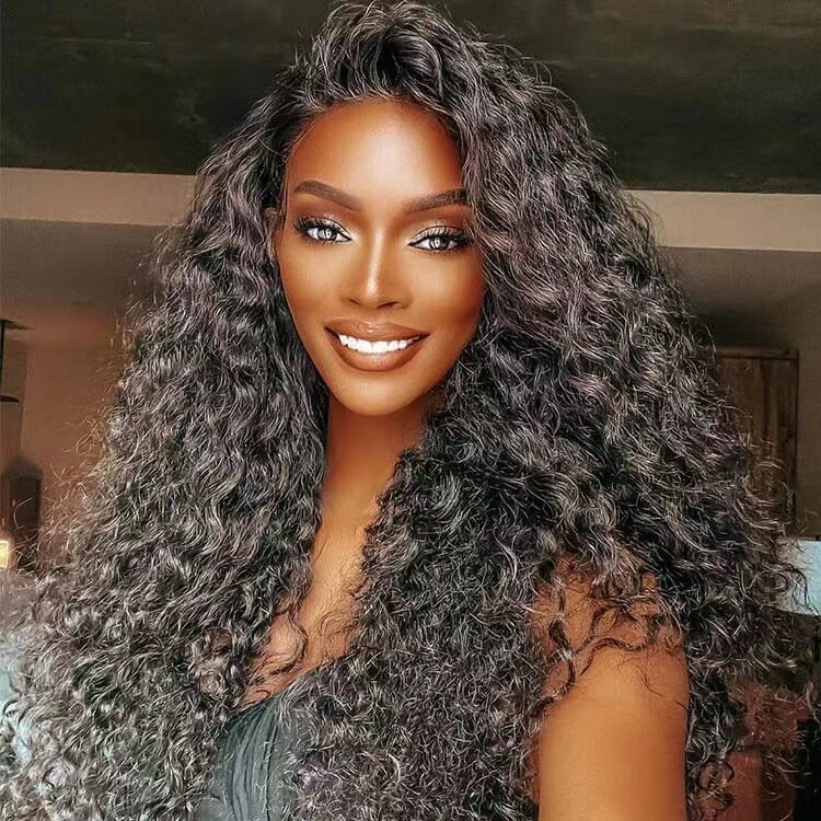 Loose Deep Wave 4x4 Lace Wigs Made By Hair Bundles With Closure150% Density