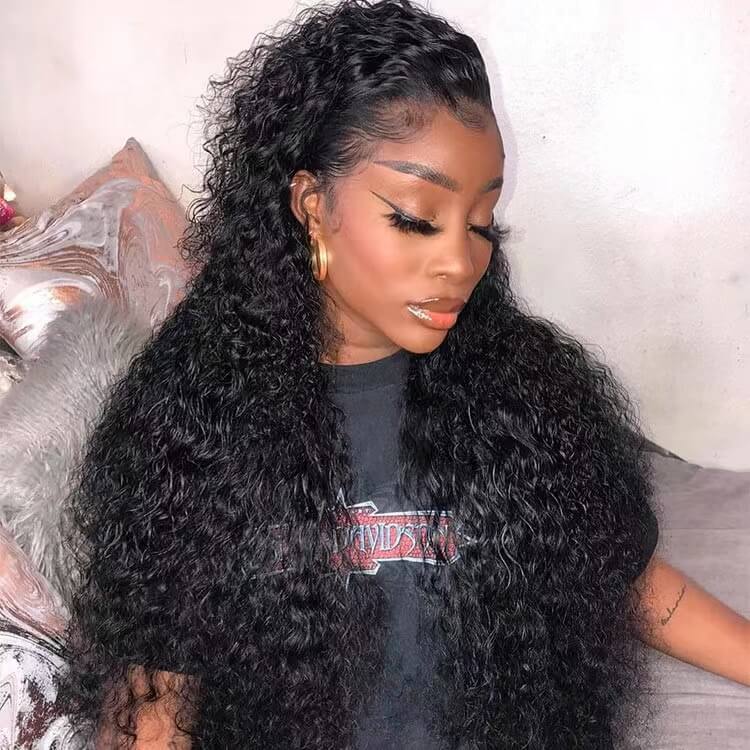 Water/Natural Wave 4x4 Lace Wigs Made By Hair Bundles With Closure