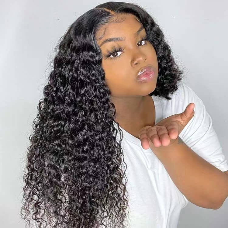 Water/Natural Wave 4x4 Lace Wigs Made By Hair Bundles With Closure