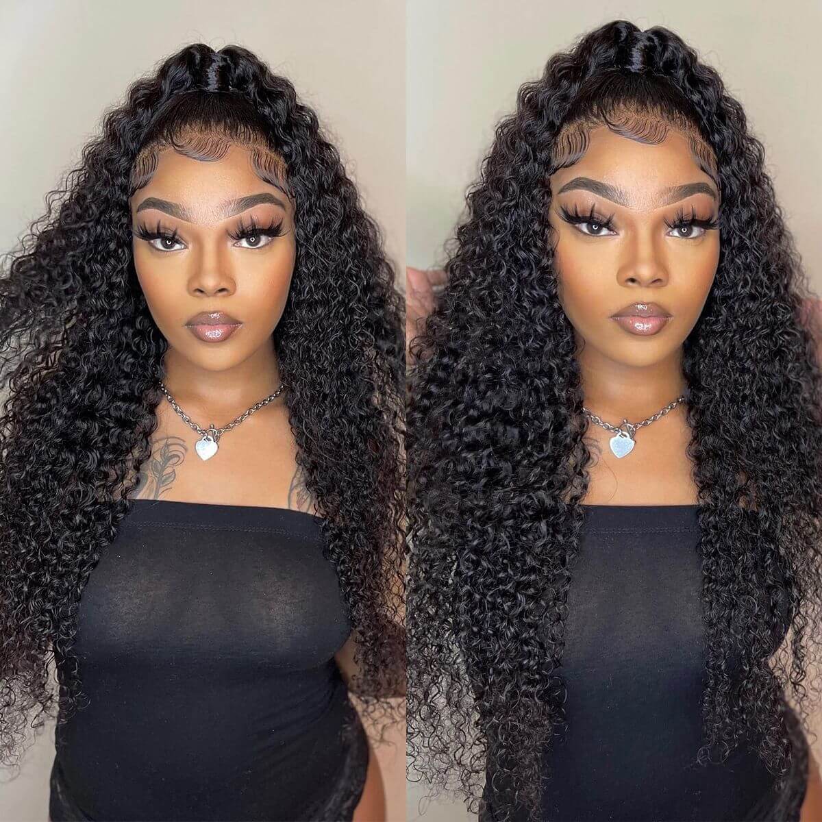 13×4 Lace Frontal Wigs Curly Hair Pre Plucked Virgin Human Hair Wigs Sale