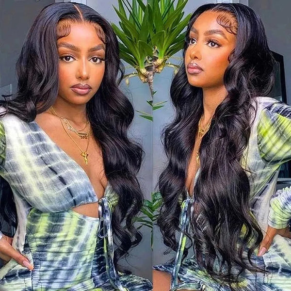 Body Wave Human Hair Undetectable 13×4 Full Frontal Lace Wigs can be dyed