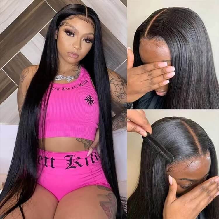 Straight Hair  13*6 Lace Frontal Wig High Quality Wigs 180% Density