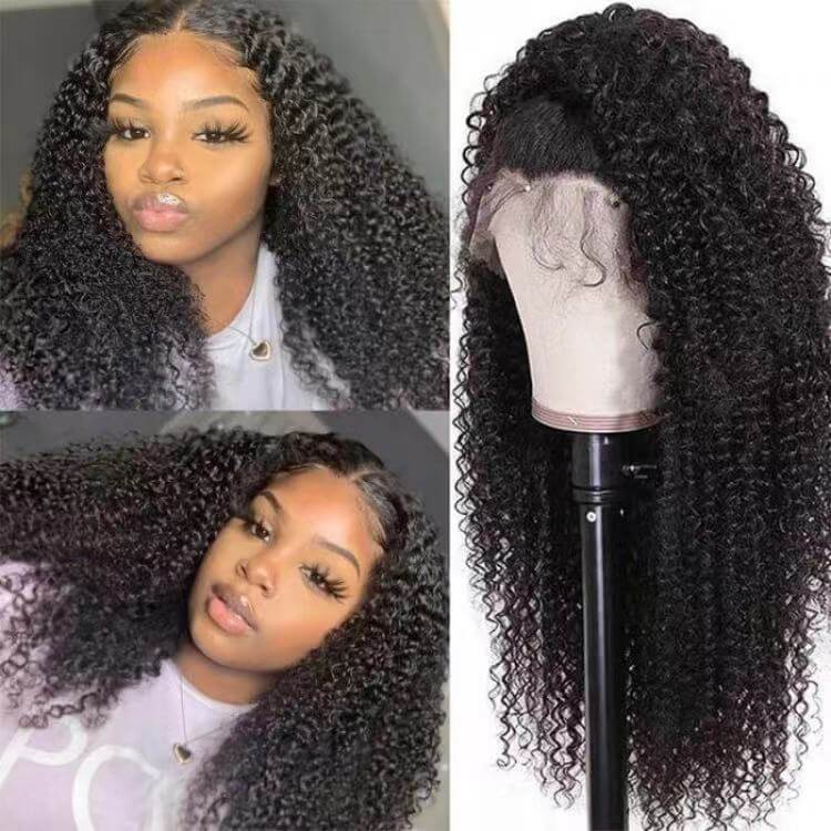 Best Kinky Curly Human Hair Wigs 150% Density 13x4 Lace Front Wigs With Baby Hair