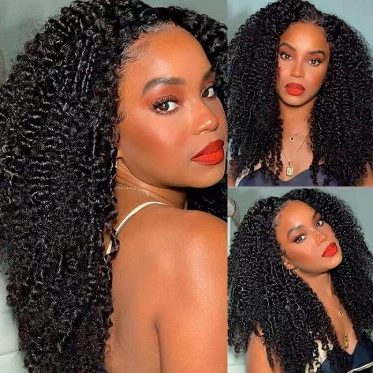 Best Kinky Curly Human Hair Wigs 150% Density 13x4 Lace Front Wigs With Baby Hair