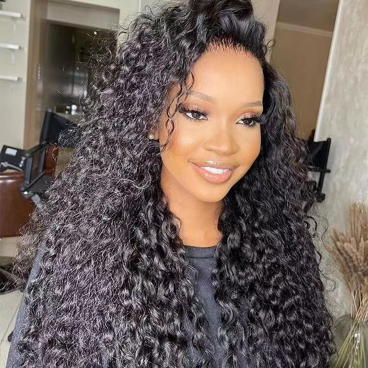 Loose Deep Wave 4x4 Lace Wigs Made By Hair Bundles With Closure150% Density