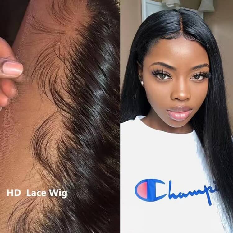 straight lace wigs 5*5HD closure wig Real Human Hair Wigs