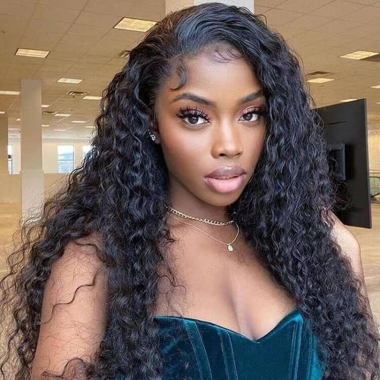 Water Wave 13×4 Full Frontal Lace Wigs Undetectable Lace Wig200%