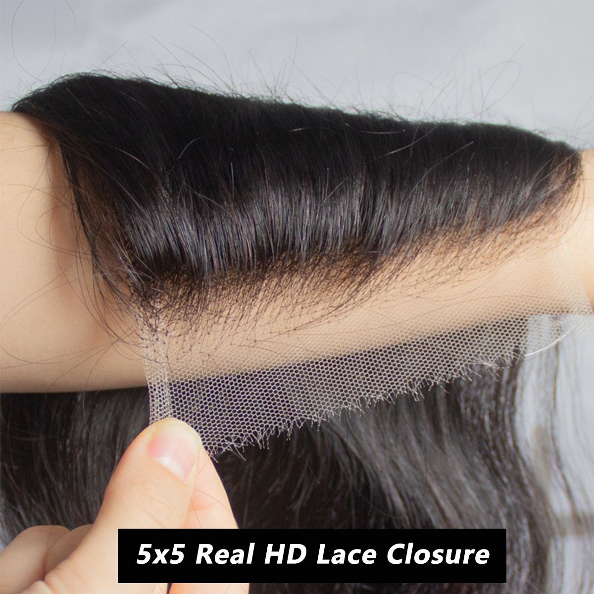 HD Lace Closure 5x5 With3 Bundles Straight Weave Virgin Human Hair Bundle Deals