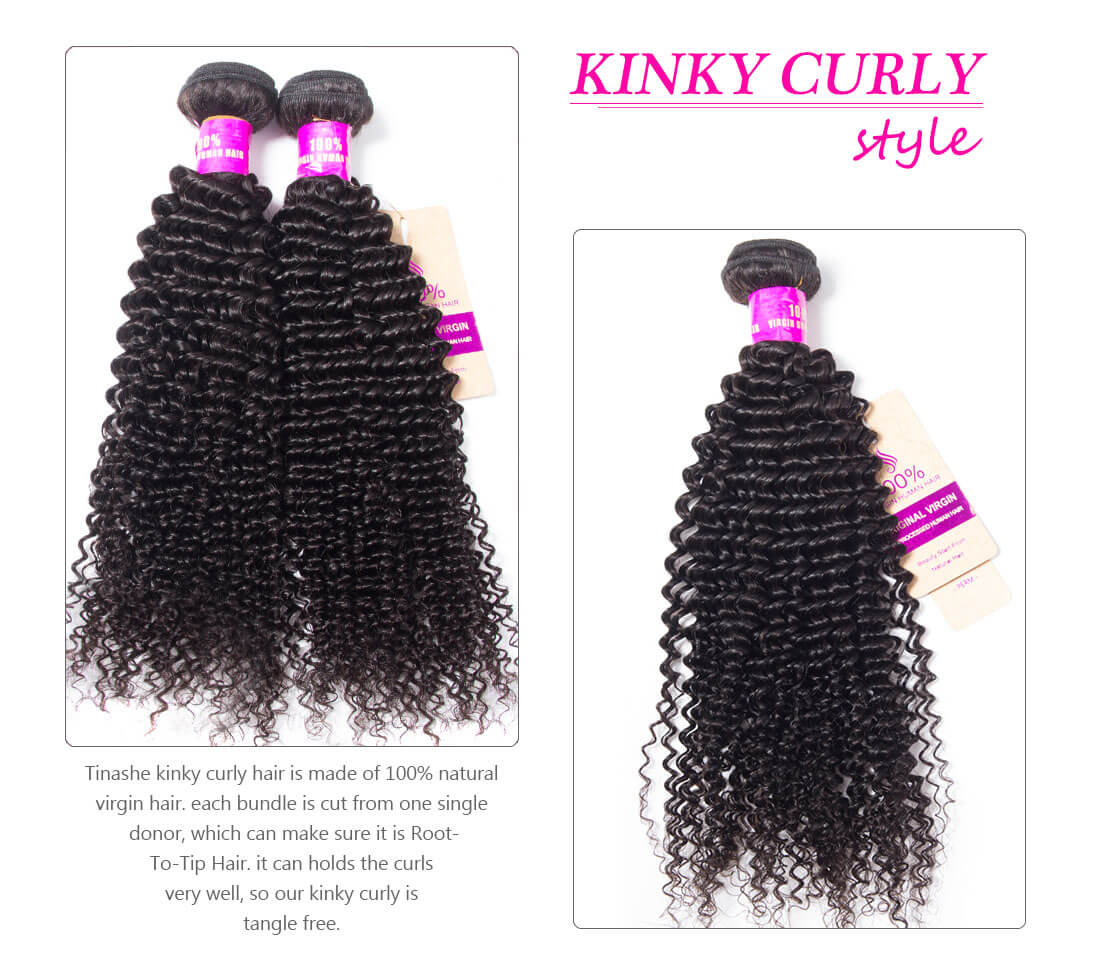 Brazilian Kinky Curly Virgin Hair 3 Bundles  Kinky Curly Human Hair WeaveHuman Hair Weave 8-28 Inch For Sale