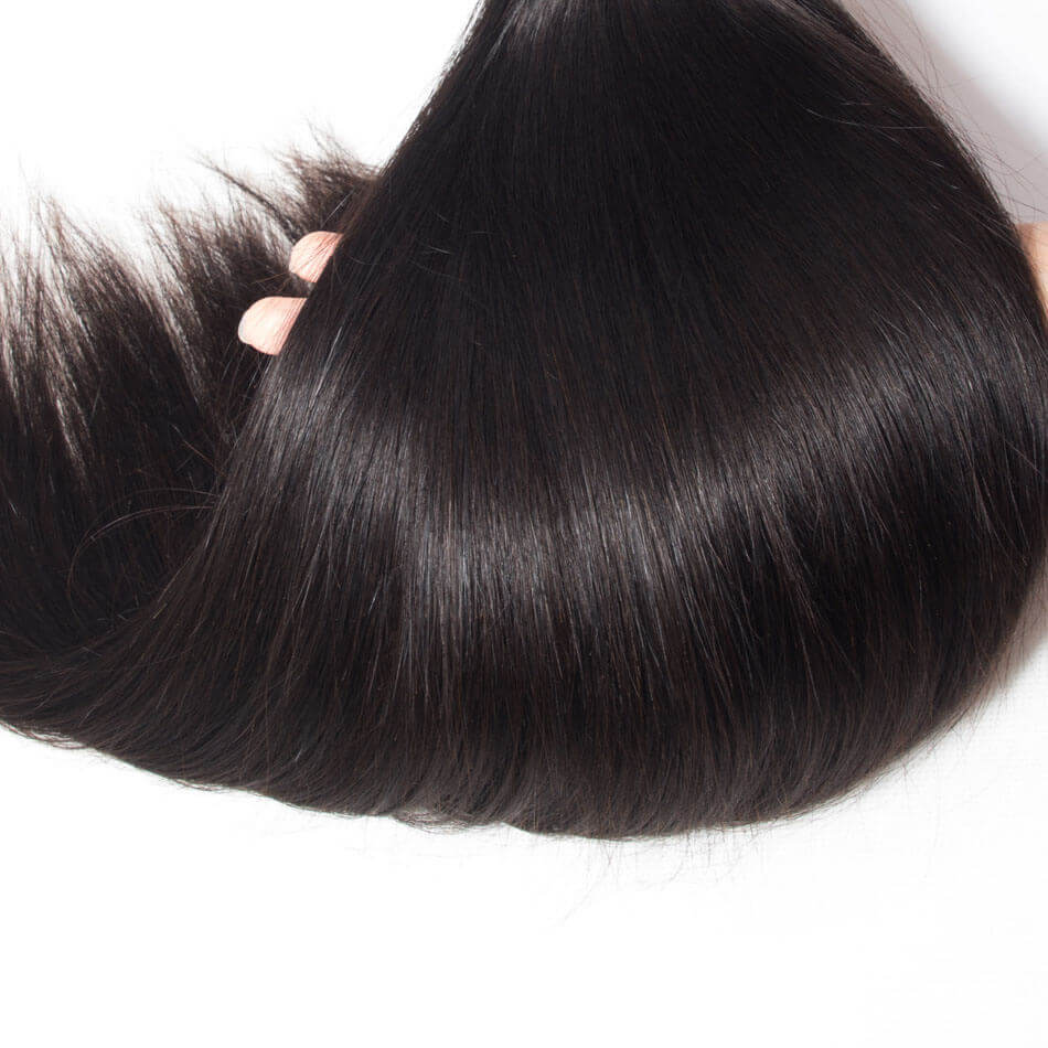 Brazilian Straight Human Hair 3 Bundles With 4*4Closure Mink Brazilian Virgin Hair Straight With Closure