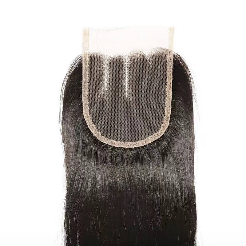 Brazilian Straight Human Hair 3 Bundles With 4*4Closure Mink Brazilian Virgin Hair Straight With Closure