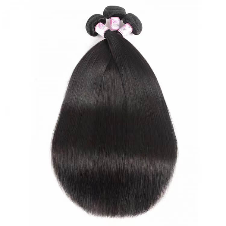 Brazilian Straight Human Hair 3 Bundles With 4*4Closure Mink Brazilian Virgin Hair Straight With Closure